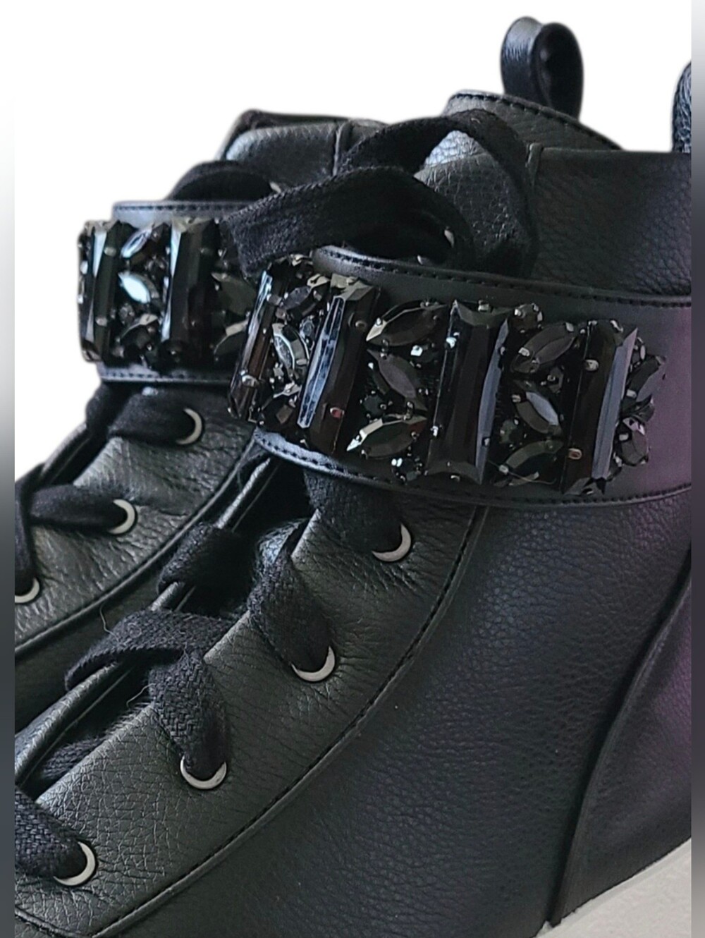 NWOT | KARL LAGERFELD | HIGH TOP SNEAKERS | SIZE 8 - Picture 6 of 12